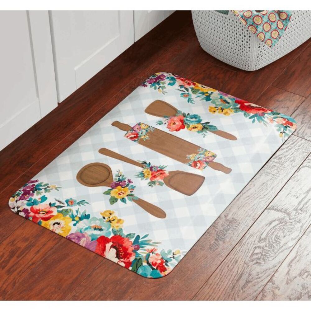 NEW The Pioneer Woman Sweet Romance Kitchen Comfort Rug, Multicolor, 20"W x 30"L